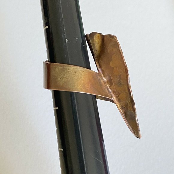 Don Dietz Organic Copper Leaf Handmade Unisex Mens Womens Ring Size 7-9 - Picture 5 of 7